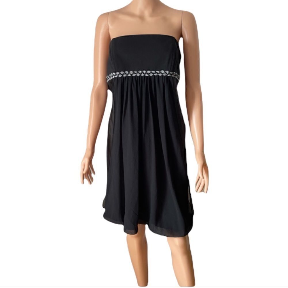 Teeze Me Black Strapless Bubble Hem Dress Size 13 (Juniors)